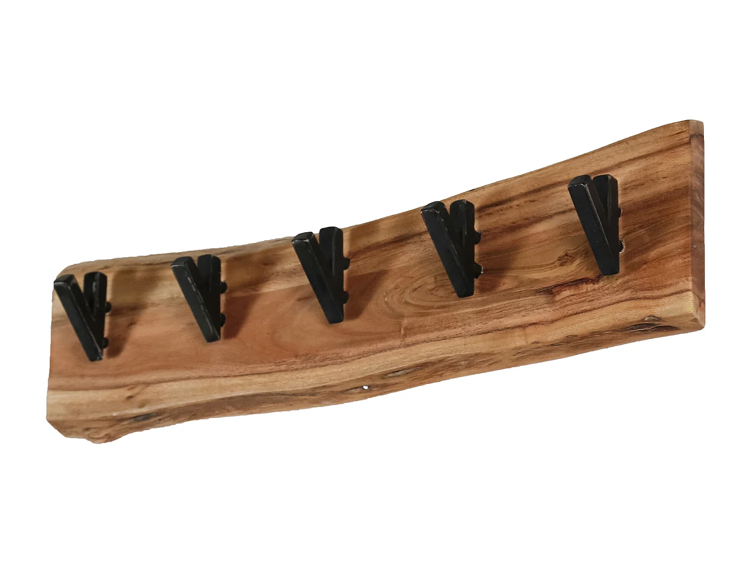 Porte-manteau mural Edge à 5 crochets - Gris