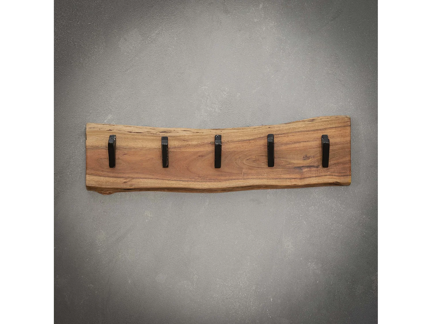 Porte-manteau mural Edge à 5 crochets - Gris