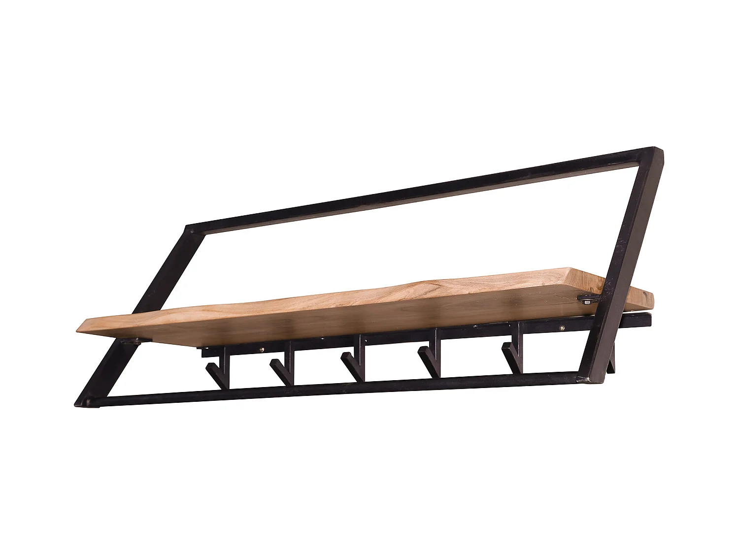 Garderobenständer Lean / Akazie massiv natur - 6 Haken