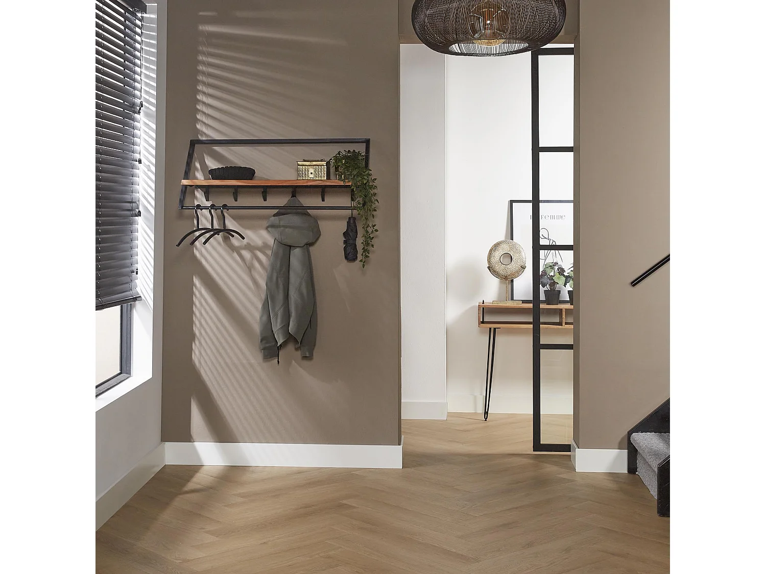 Kapstok Lean / Massief acacia naturel - 6 Haken