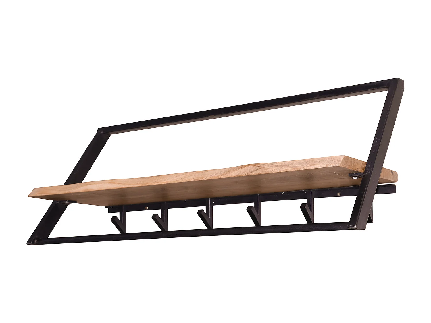 Kapstok Lean / Massief acacia naturel - 6 Haken