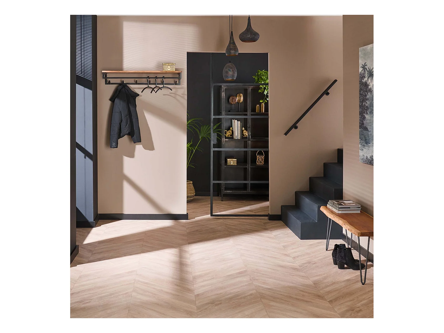 Porte-manteau sur mesure - 6 crochets - Porte-chapeaux - Bois d'acacia