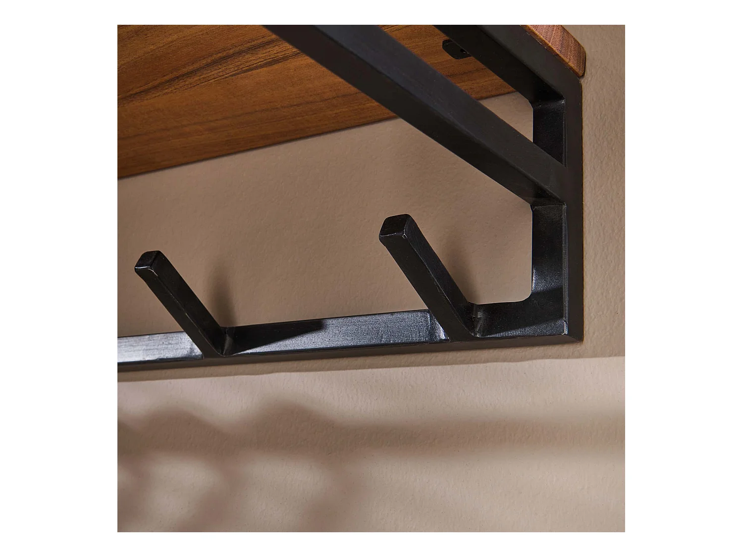 Porte-manteau sur mesure - 6 crochets - Porte-chapeaux - Bois d'acacia