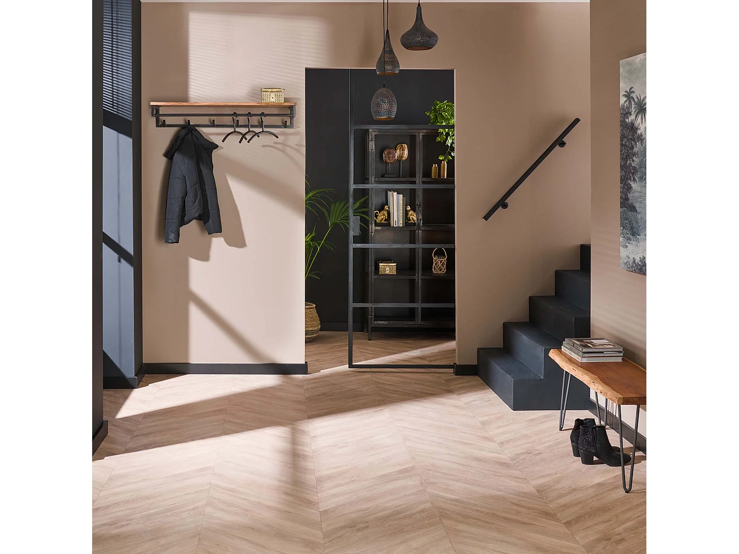 Porte-manteau sur mesure - 6 crochets - Porte-chapeaux - Bois d'acacia