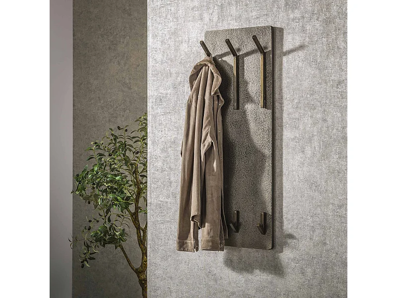 Porte-manteau Ferro 2x3 crochets haut - bronze antique