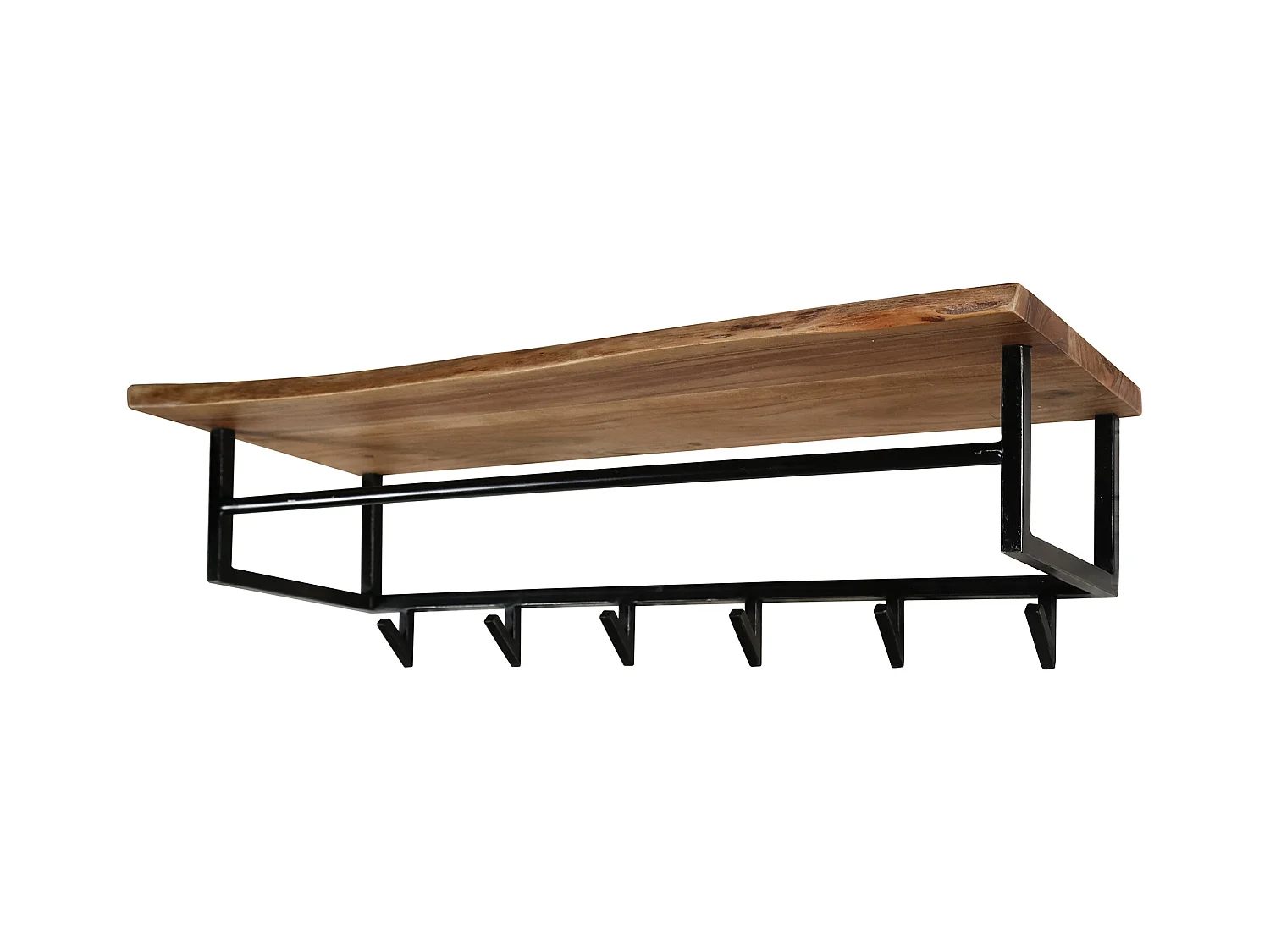 Edge Garderobenständer mit 6 Haken - Grau - Wandgarderobe