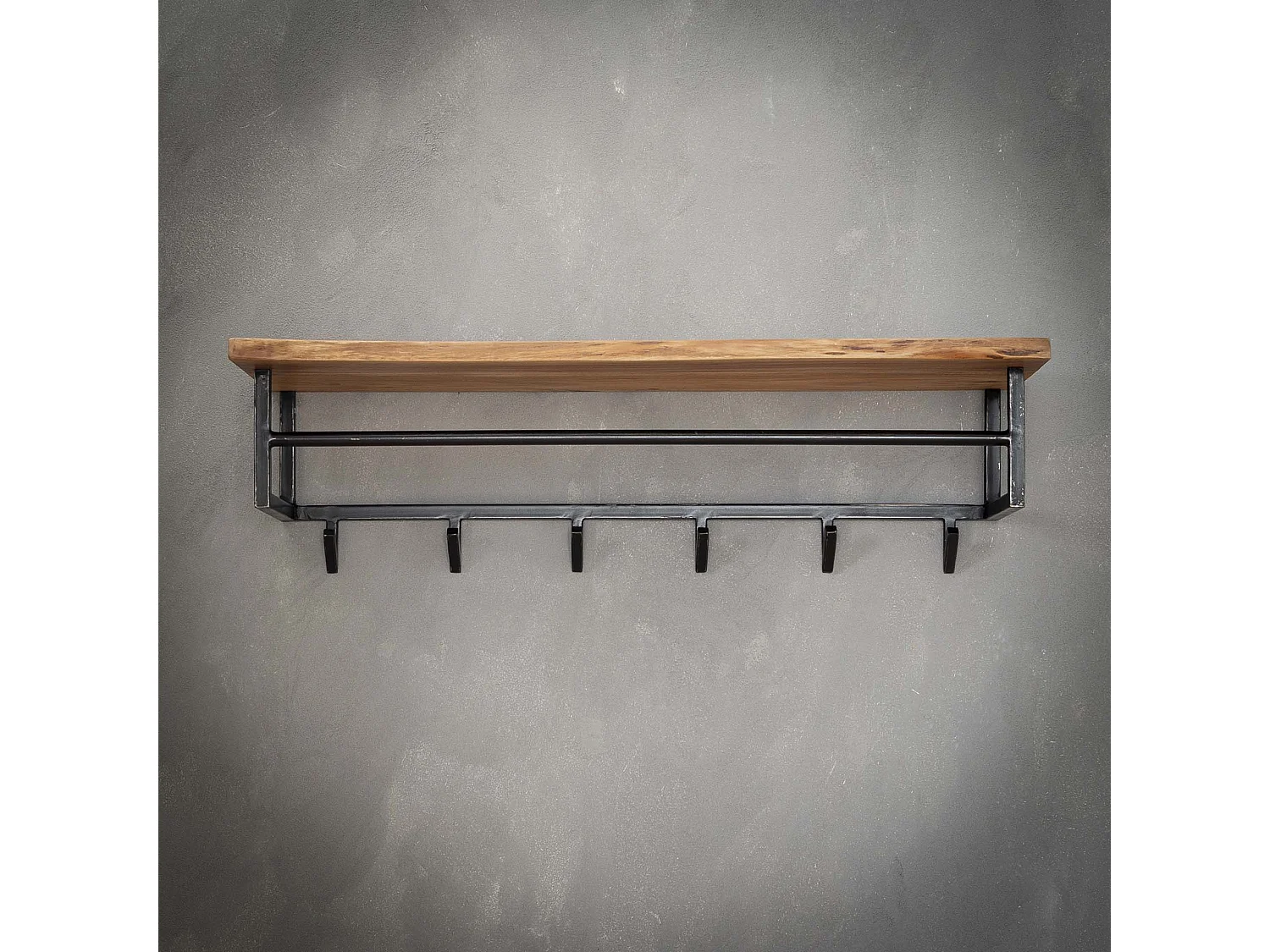 Edge Garderobenständer mit 6 Haken - Grau - Wandgarderobe