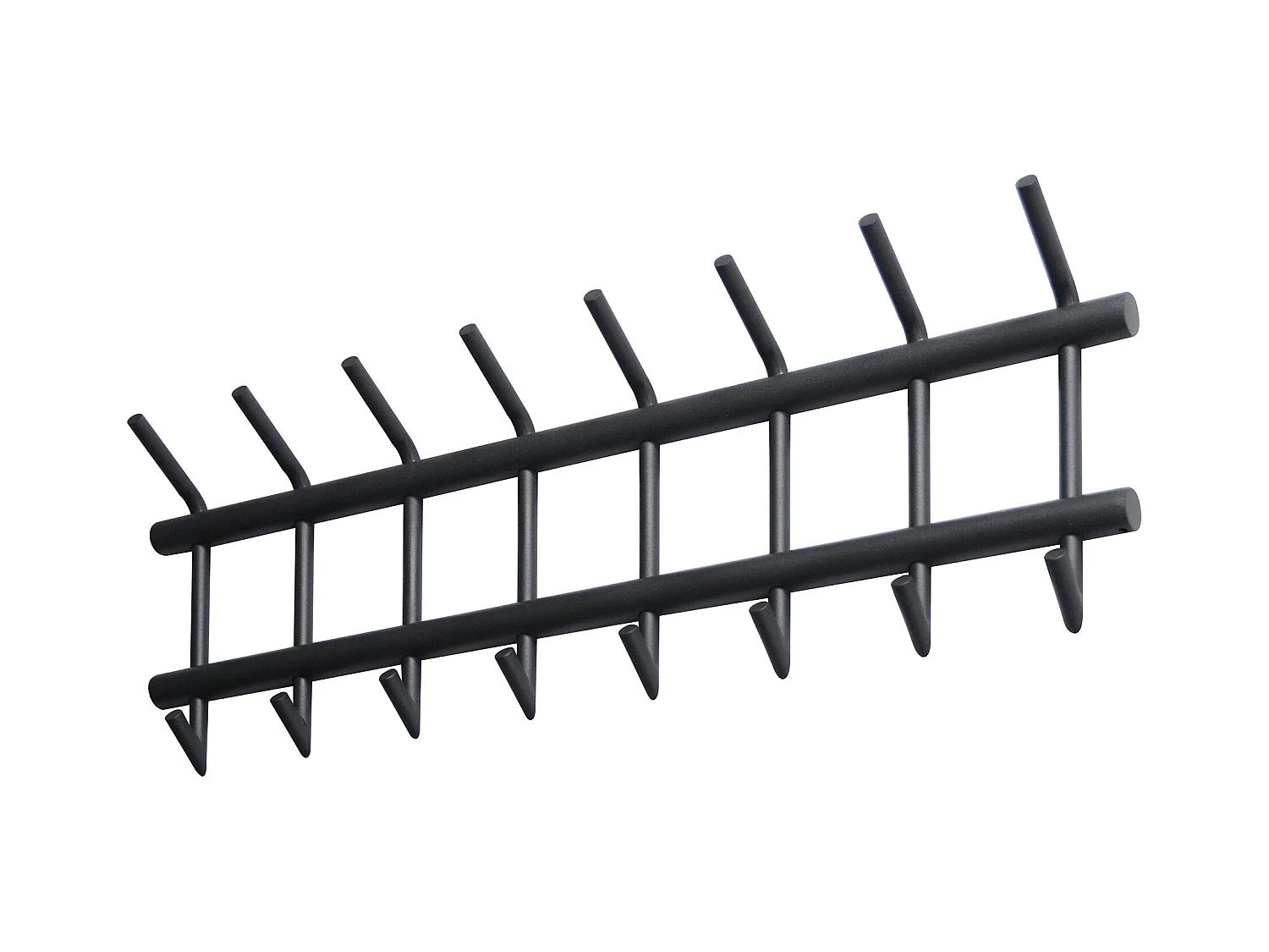Kapstok Industrieel met 16 haken - Grijs - Wandkapstok 90cm breed - Snelle Montage