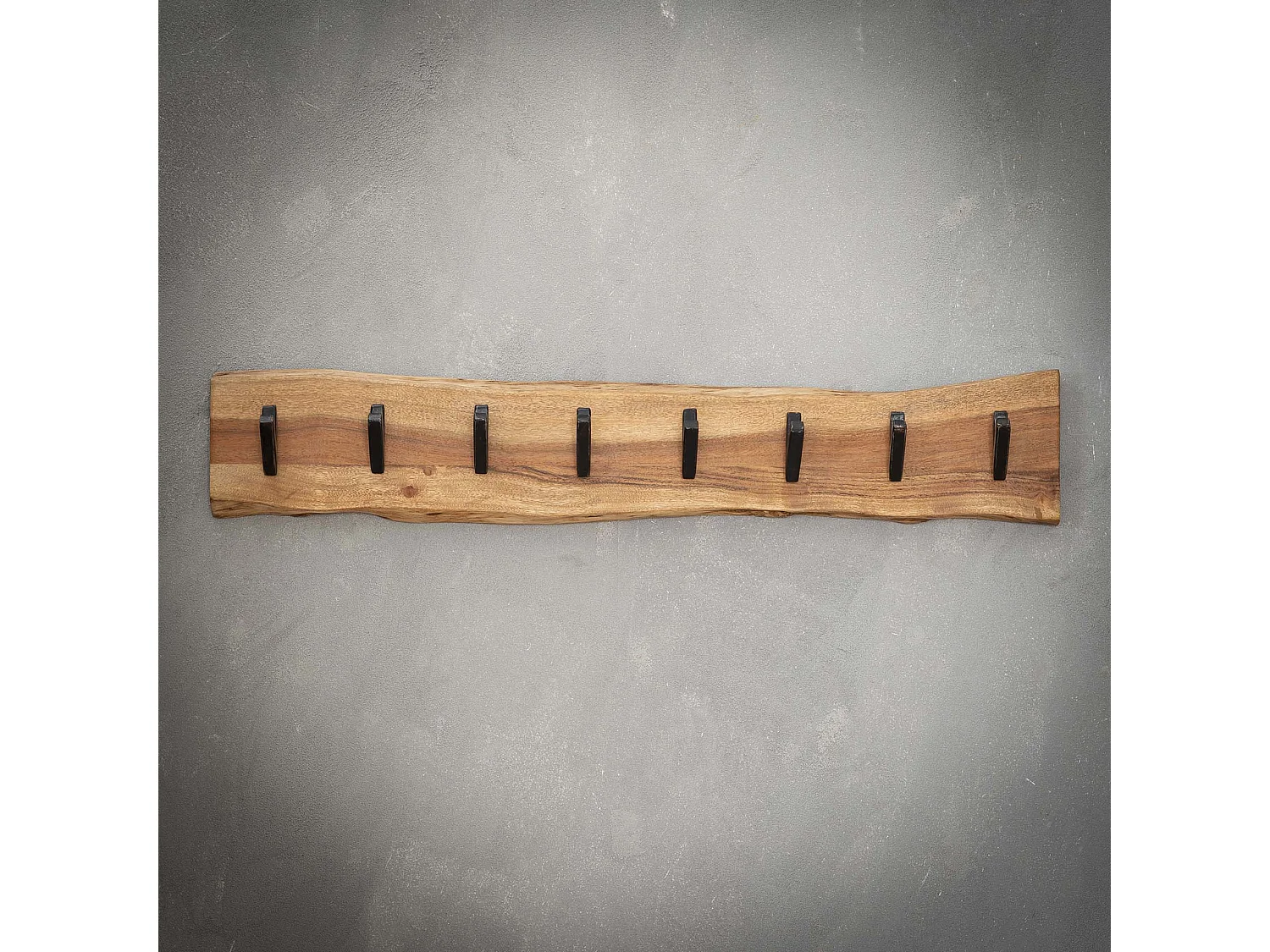 Perchero de pared con 8 ganchos - Gris