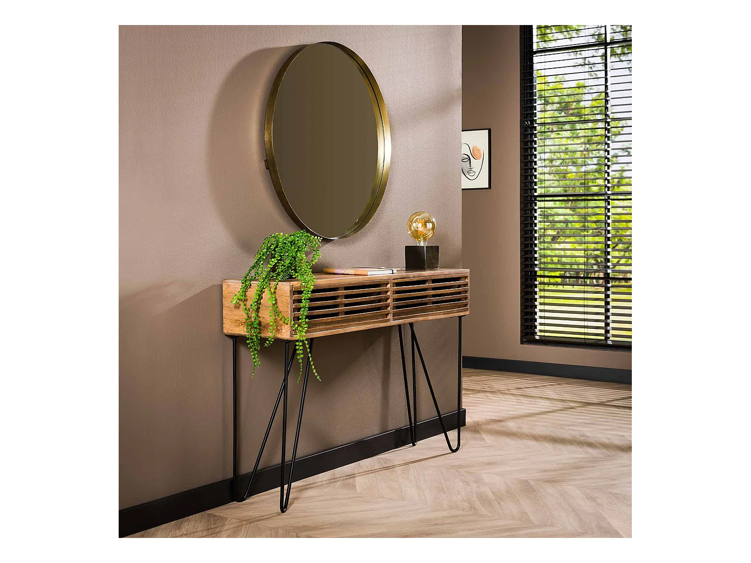 Coiffeuse 2L tweak / bois de manguier