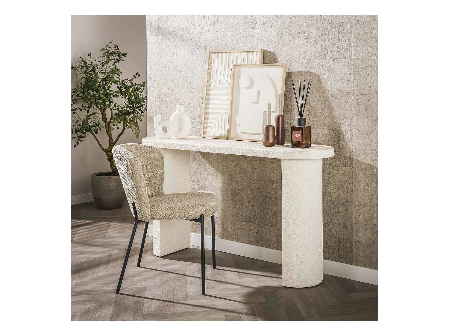 Table Cape-Hall 140 cm Arch Stone - Composite de marbre
