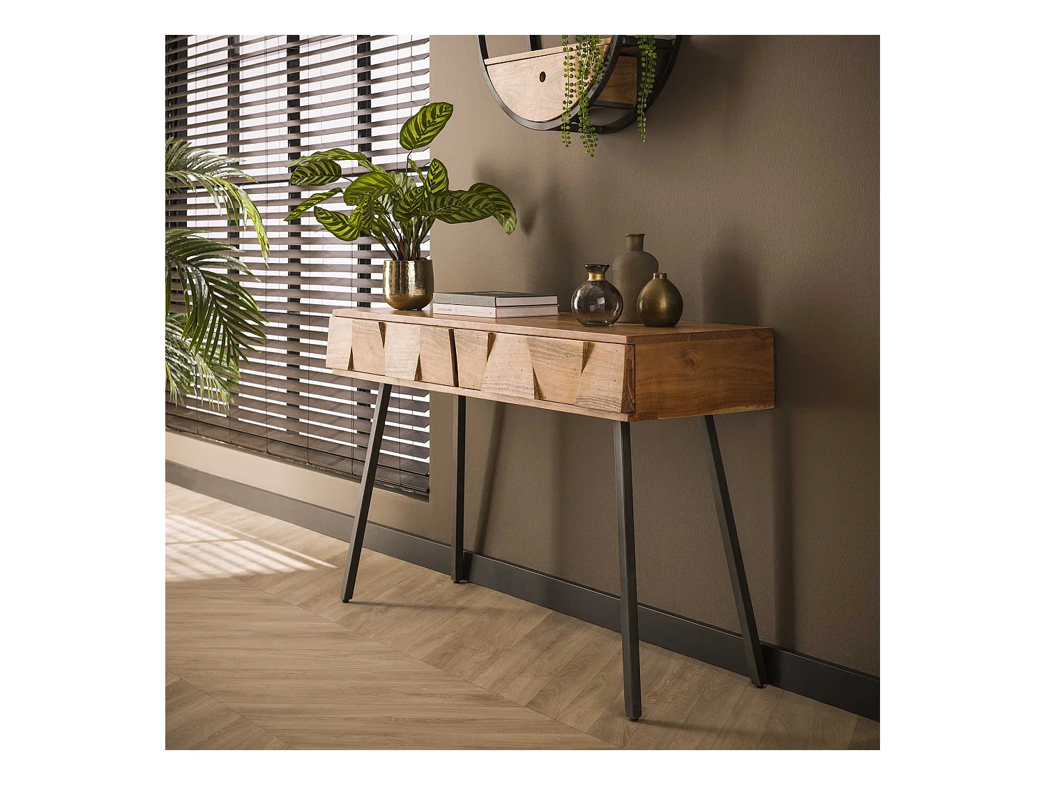 Coiffeuse Demn - Bois d'acacia massif - 120cm