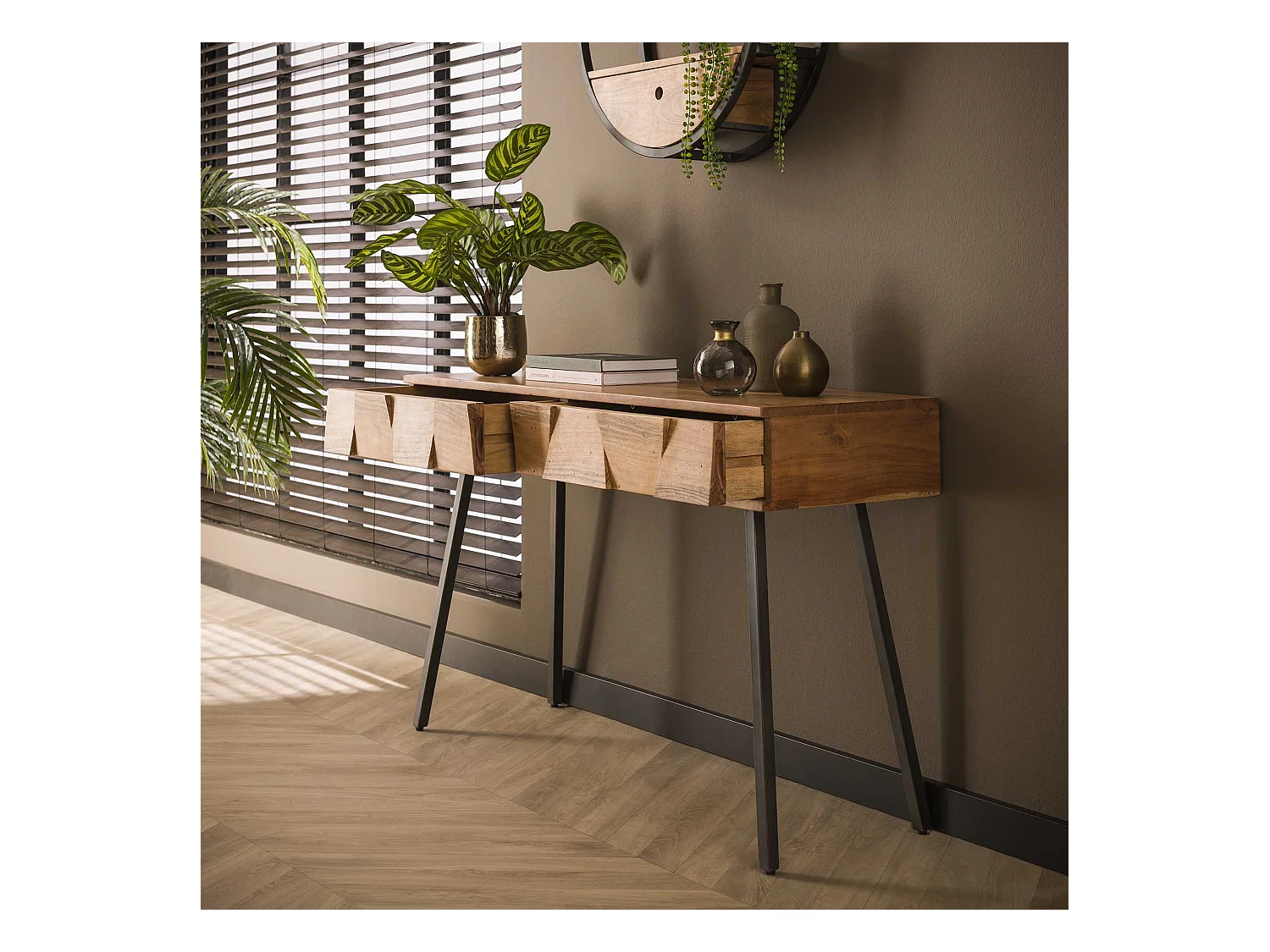 Coiffeuse Demn - Bois d'acacia massif - 120cm