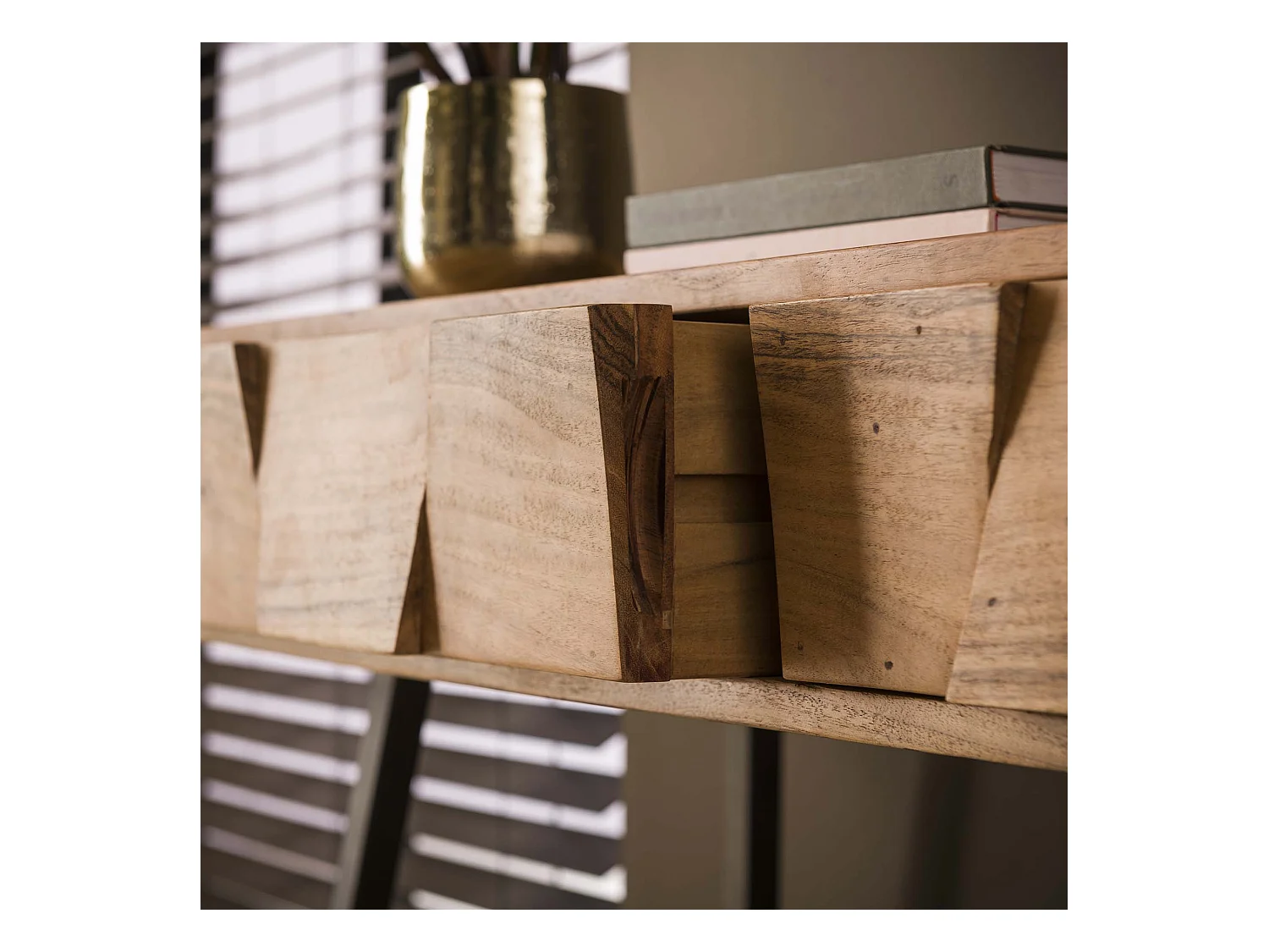 Coiffeuse Demn - Bois d'acacia massif - 120cm