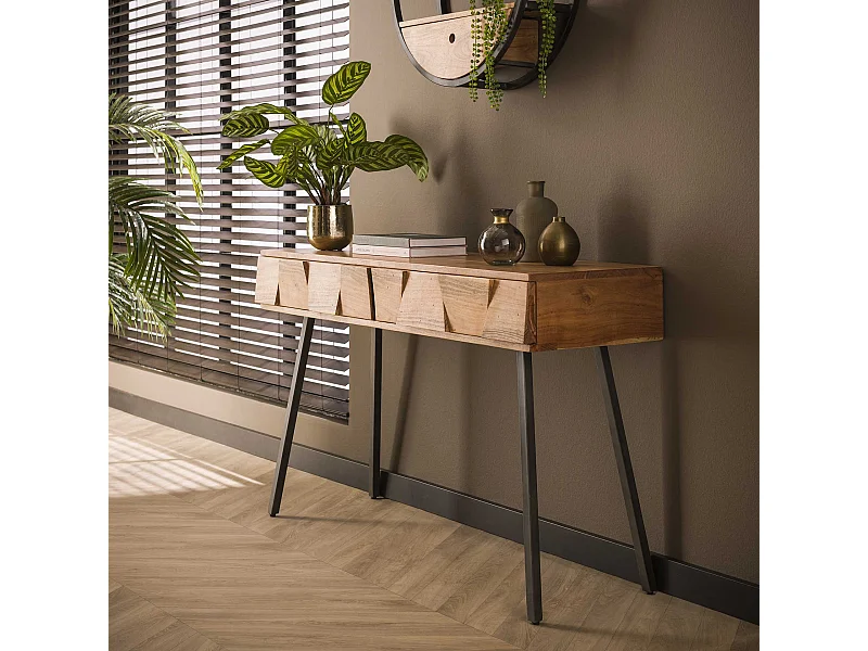 Coiffeuse Demn - Bois d'acacia massif - 120cm