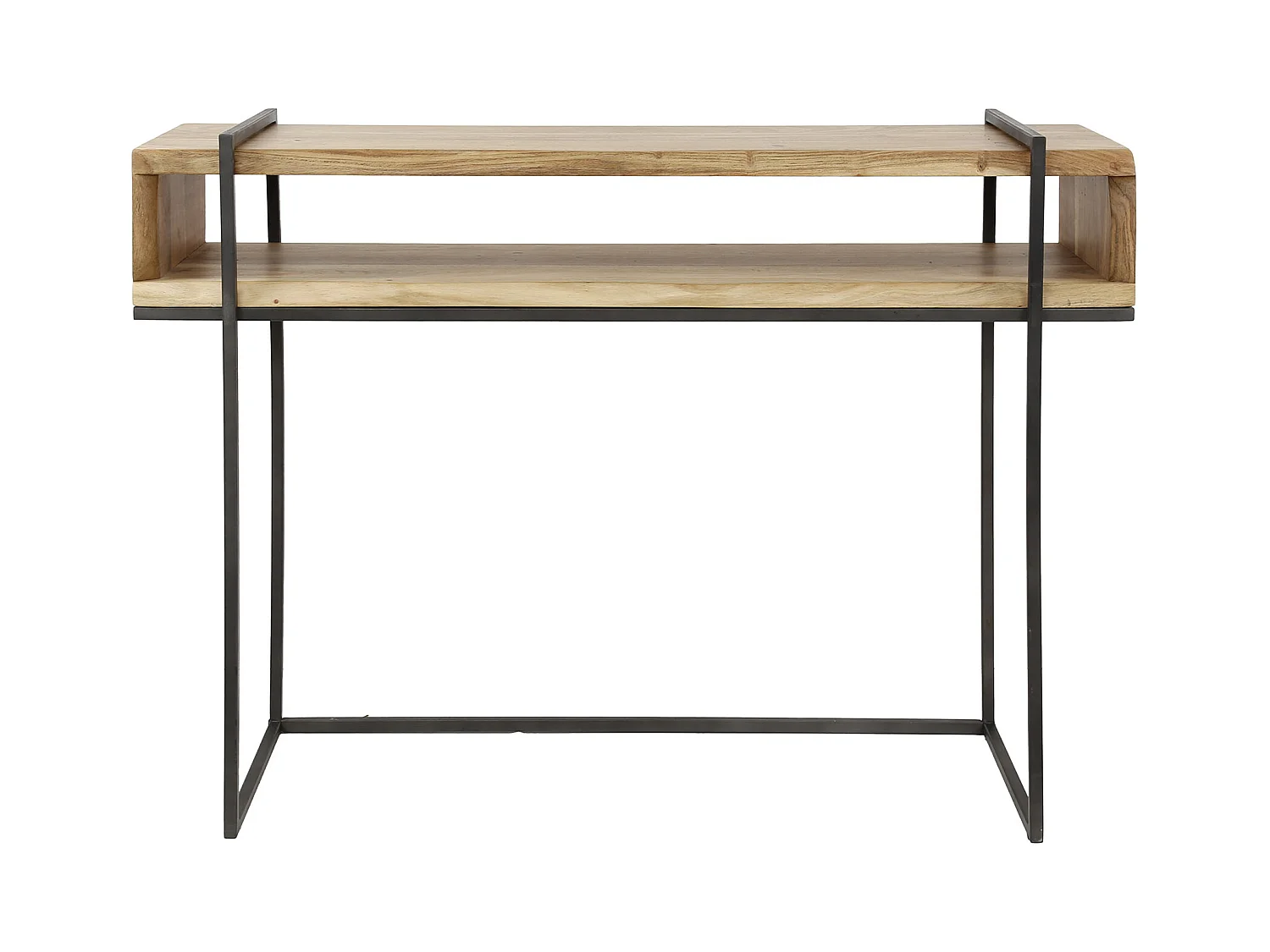 Coiffeuse Edge Open Compartment - Bois d'acacia - 110 cm