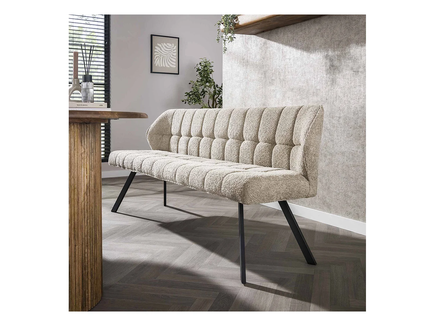 Banc de salle à manger Raster - Boucle couleur Sable