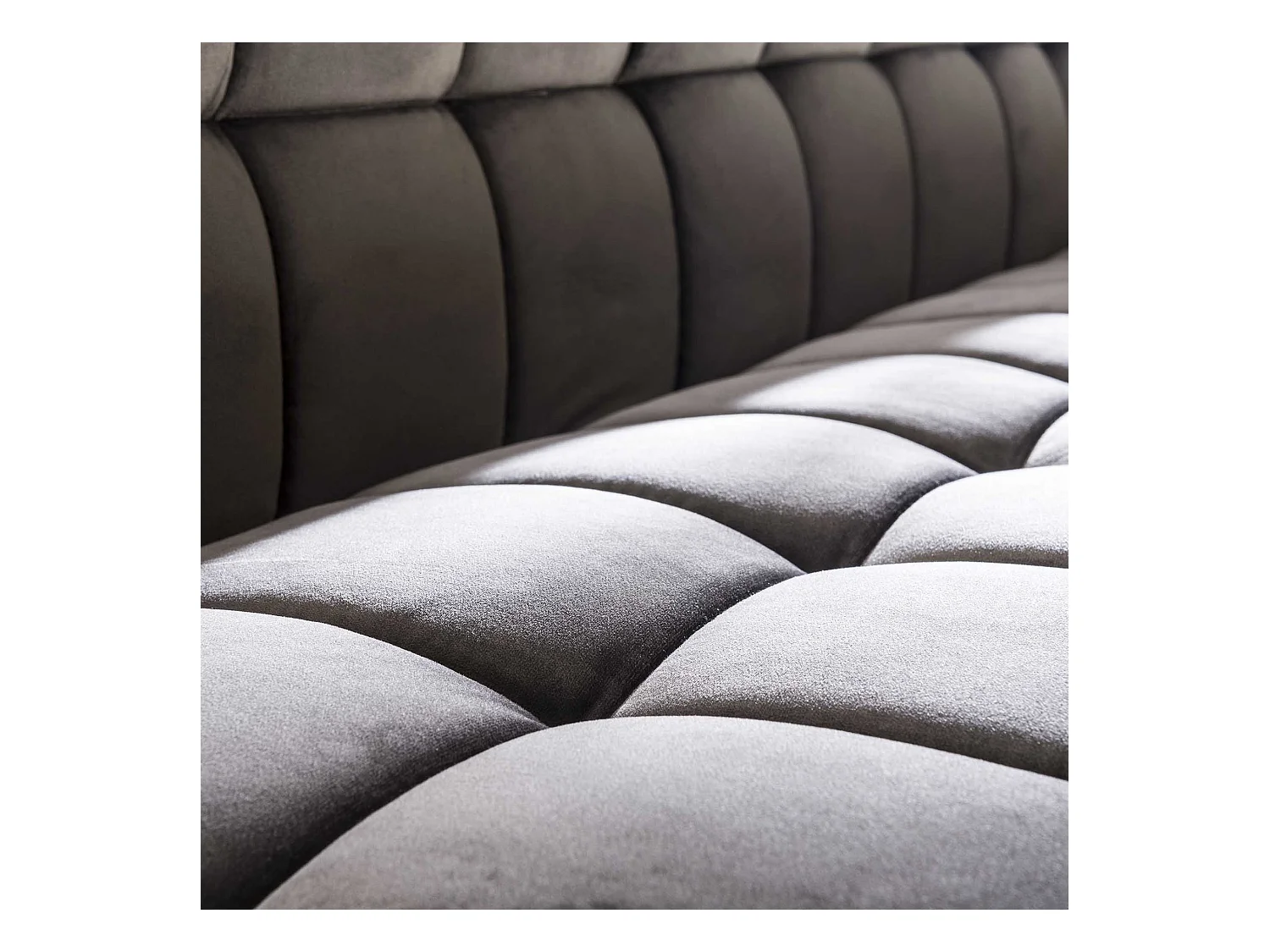 Banc de salle à manger Raster - 180 cm de large - 3 personnes - gris