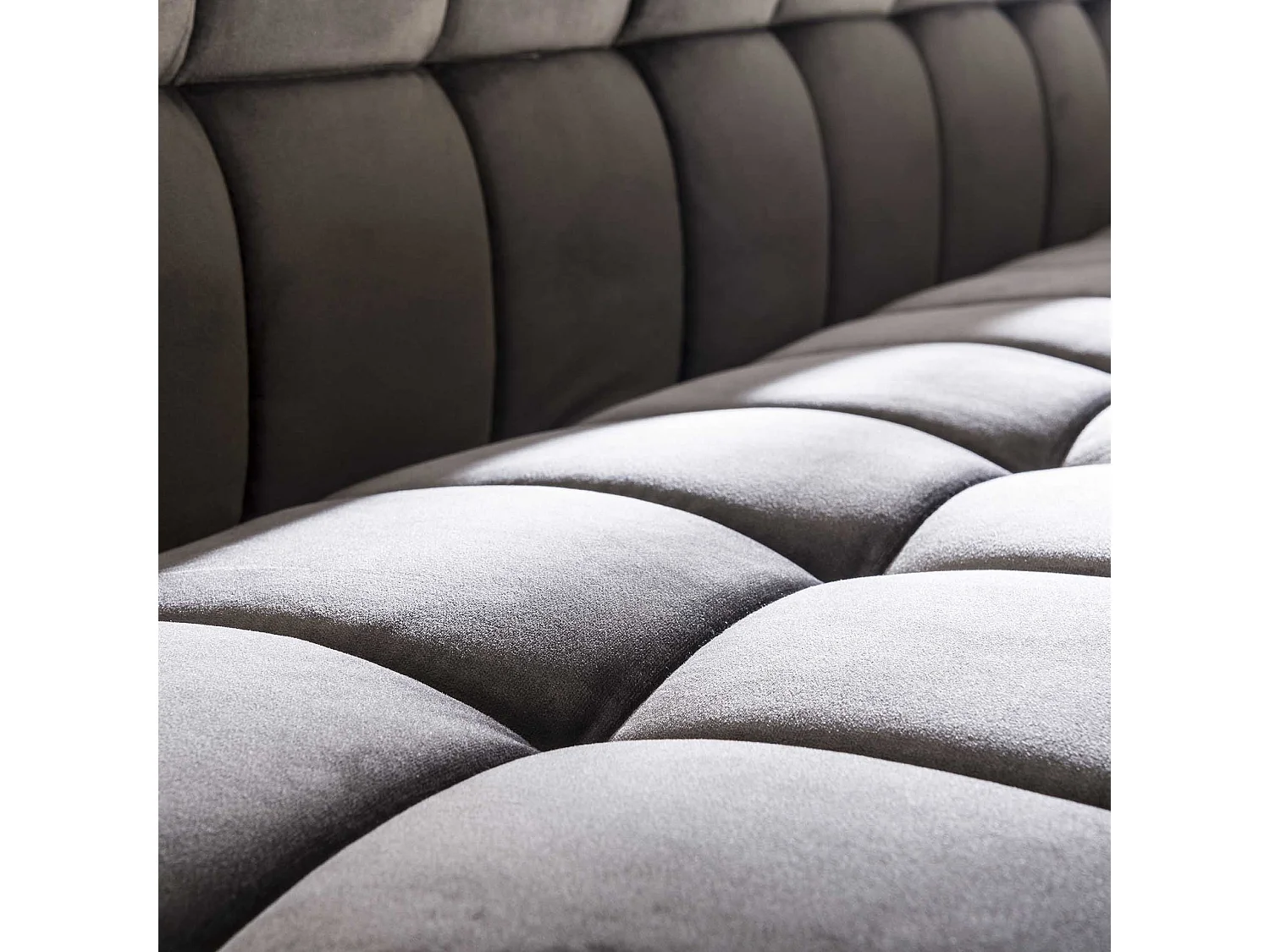 Banc de salle à manger Raster - 180 cm de large - 3 personnes - gris