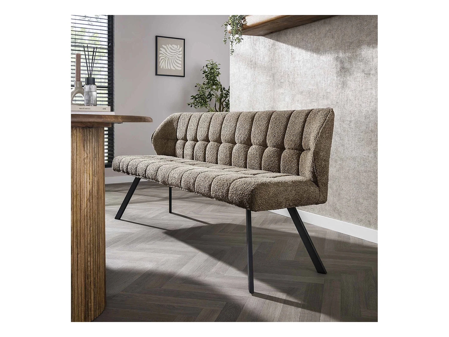 Banc de salle à manger Raster - Boucle Taupe