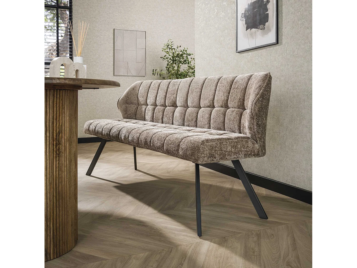 Eetkamerbank Raster - Rich Champagne