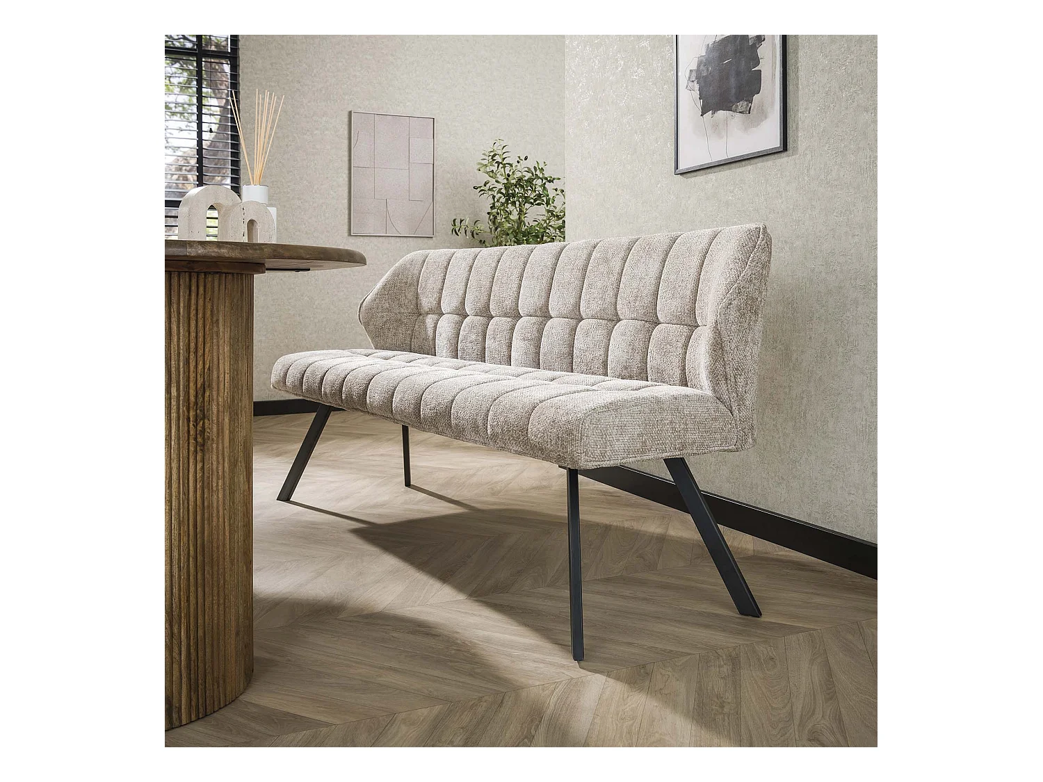 Banc de salle à manger Raster - Couleur sable riche