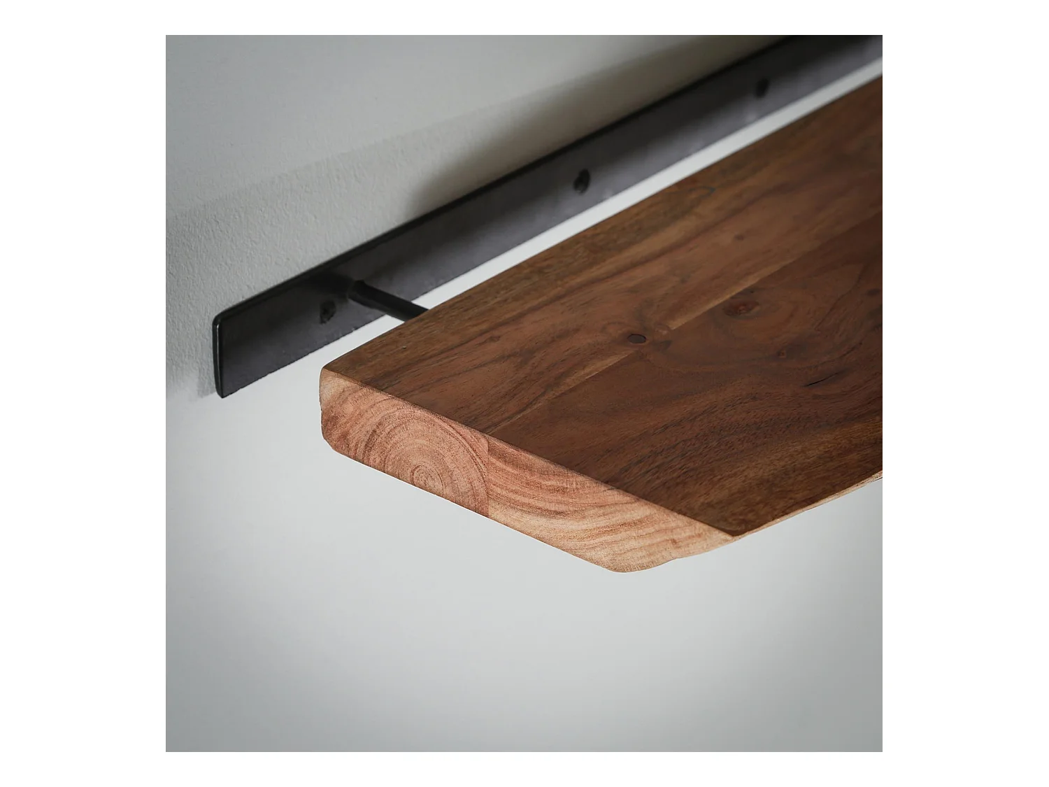 Wandplank Edge - 90cm Breed - Acaciahout - Bruin