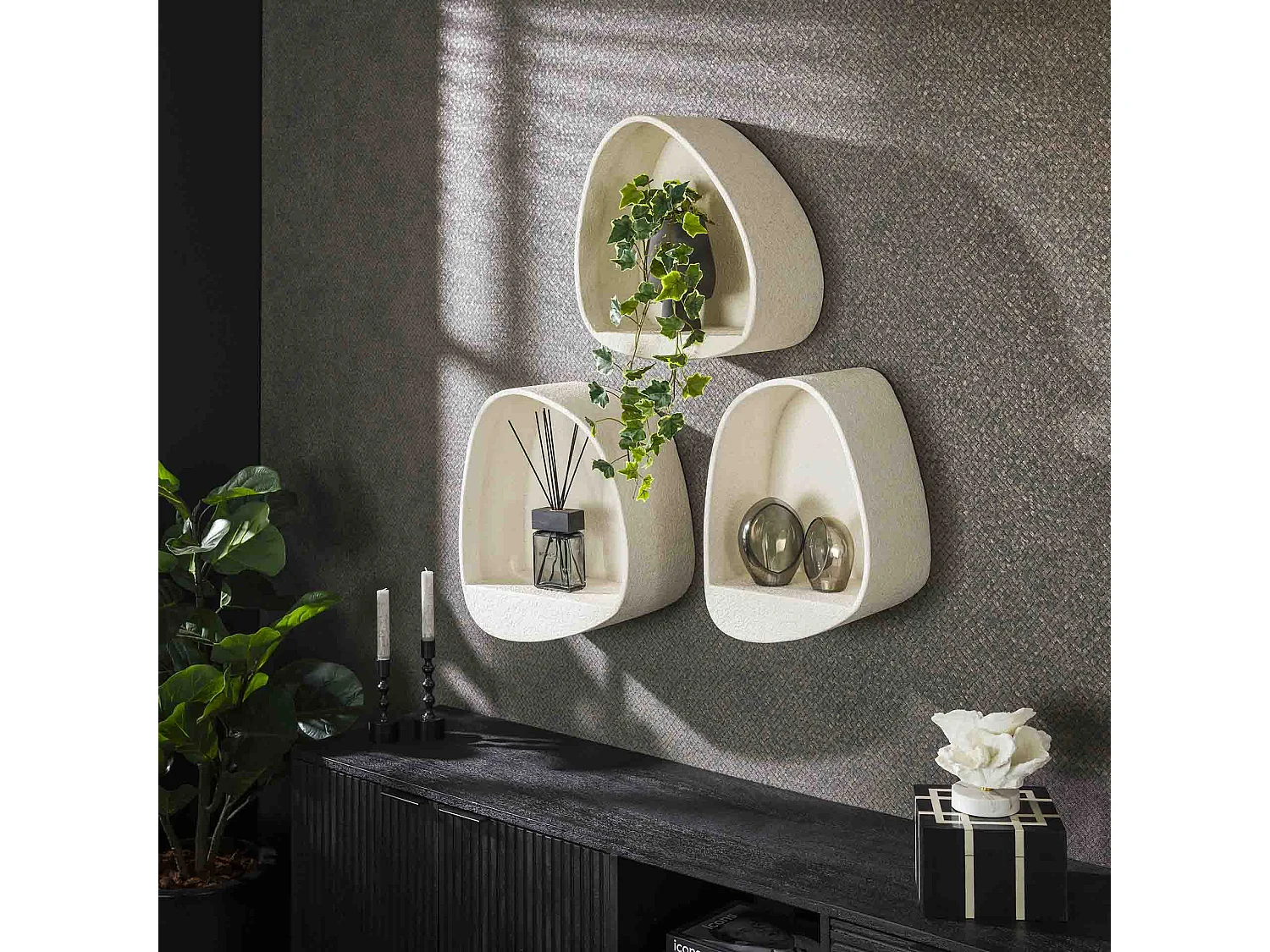 Wandschap Stone Druppel - Marmer Composiet