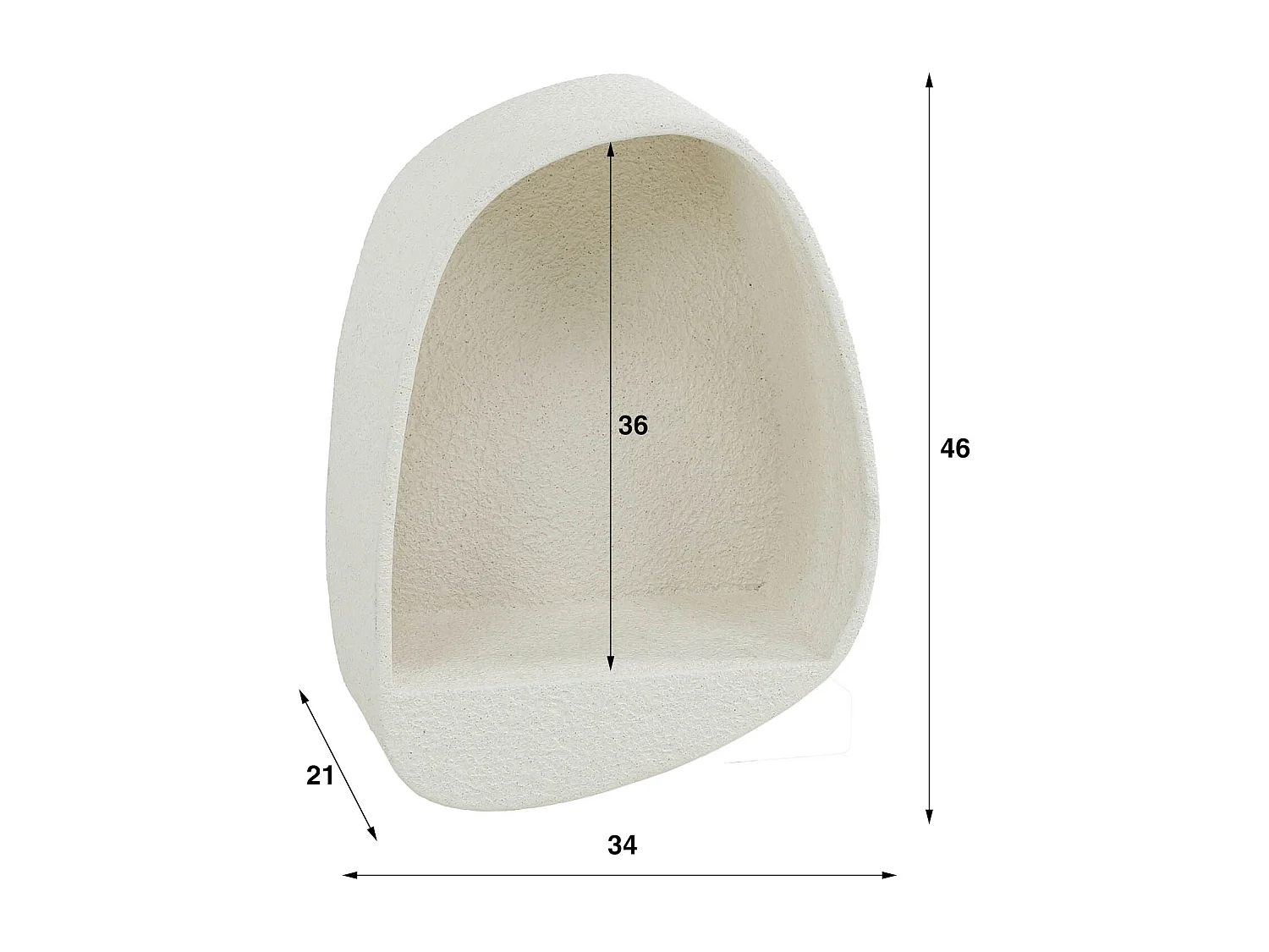 Wandschap Stone Druppel - Marmer Composiet