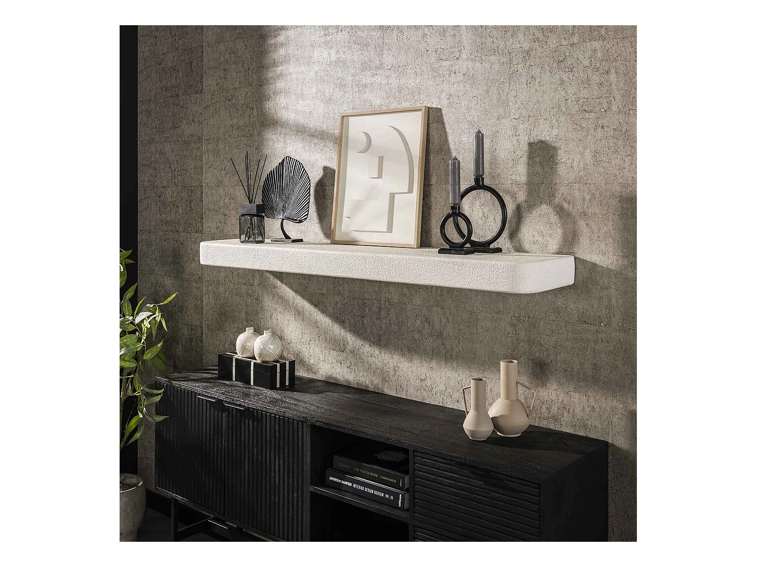 Wandplank Stone 150cm - Marmer Composiet