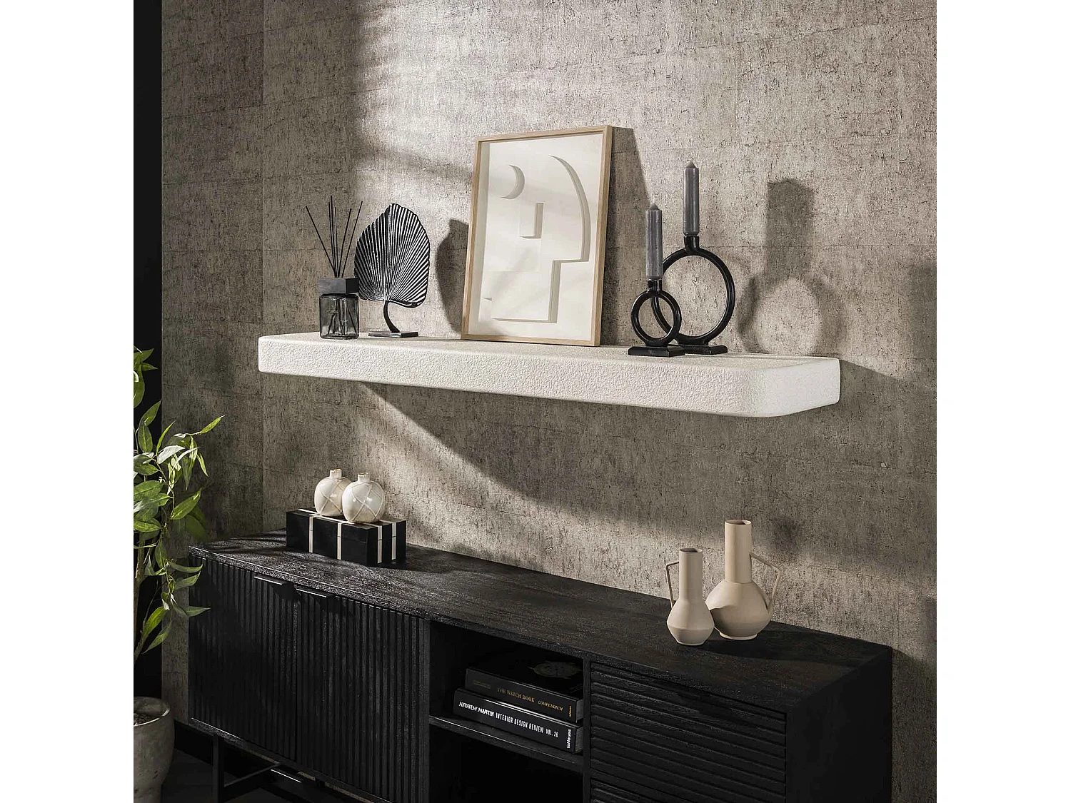 Wandplank Stone 150cm - Marmer Composiet