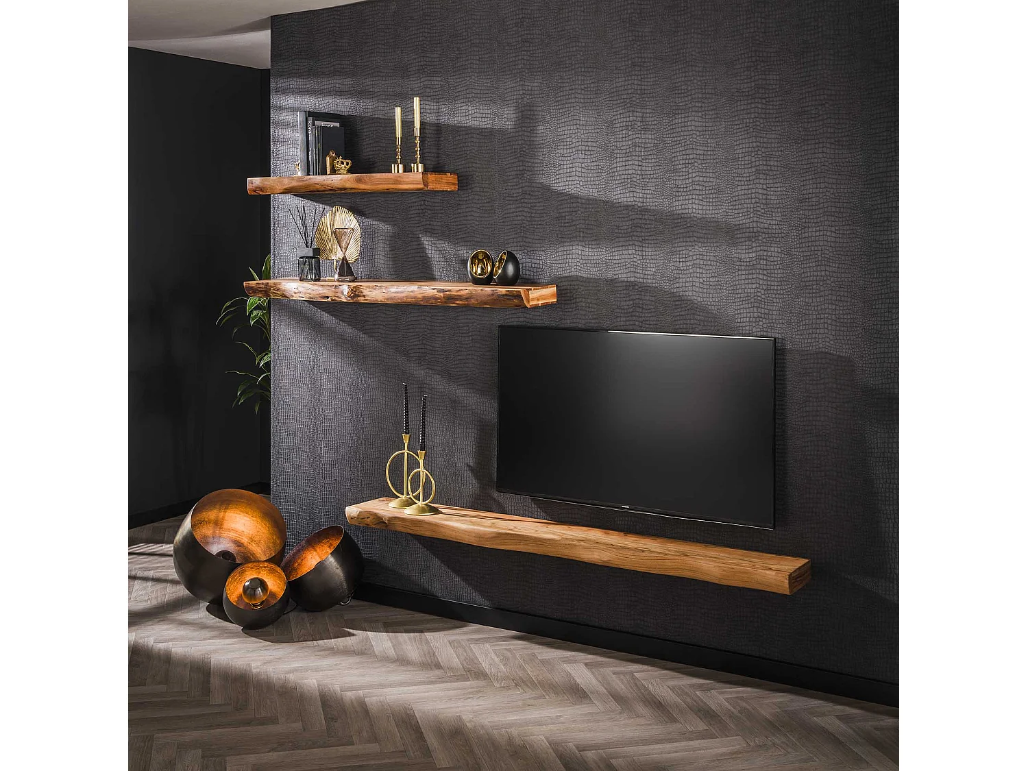 Wandplank Tree 100cm - Acaciahout - S