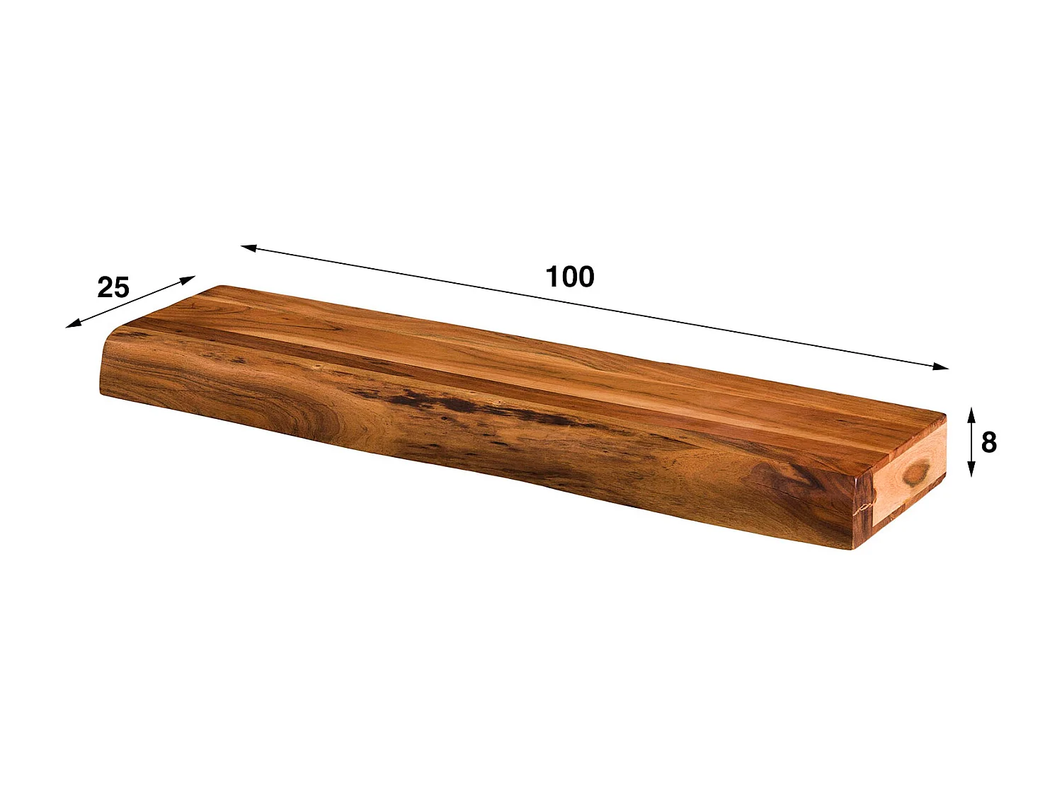Wandplank Tree 100cm - Acaciahout - S