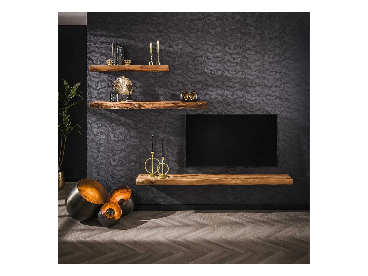 Wandplank Tree 150cm - Acaciahout - M