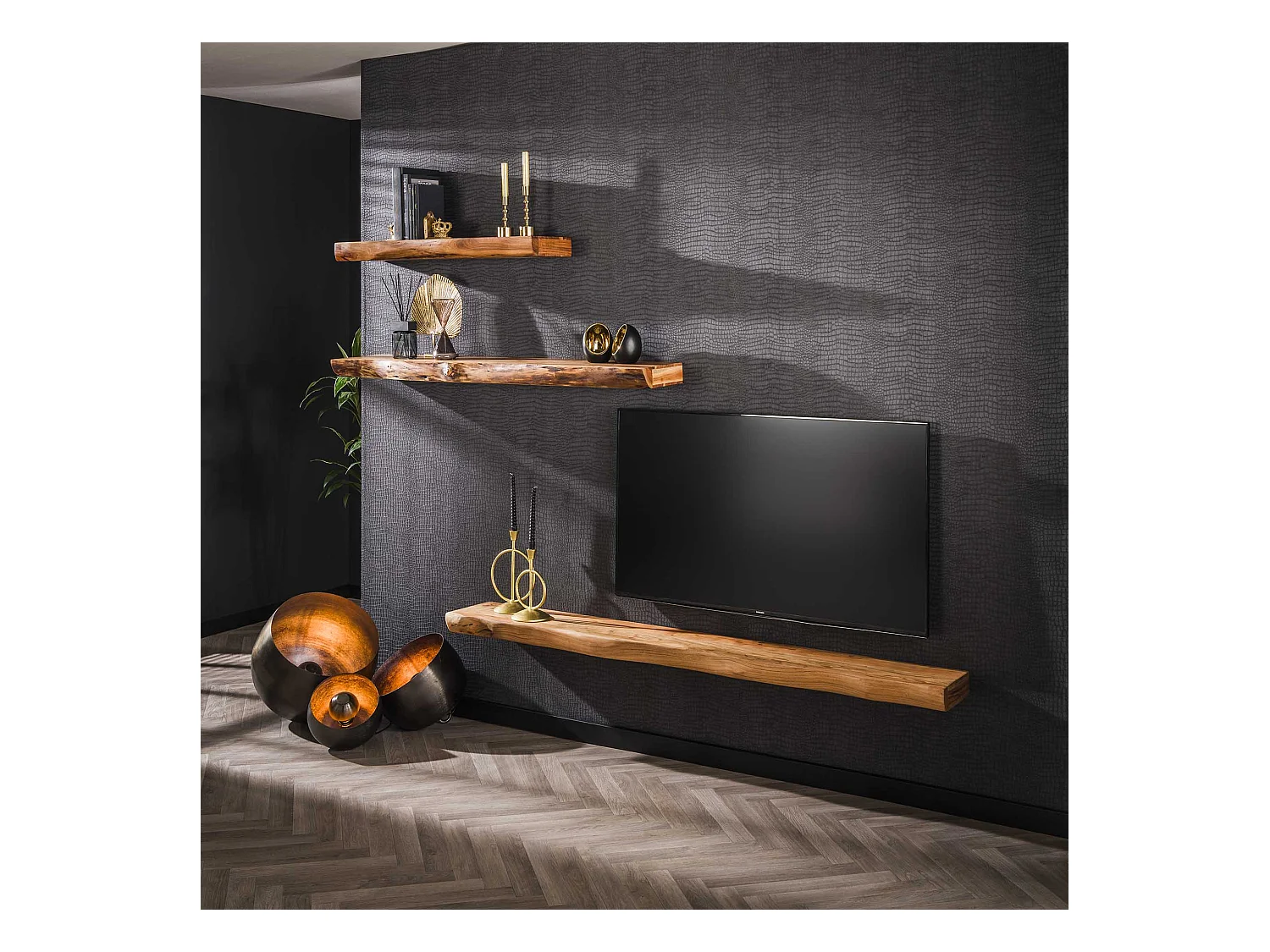 Wandplank Tree 150cm - Acaciahout - M