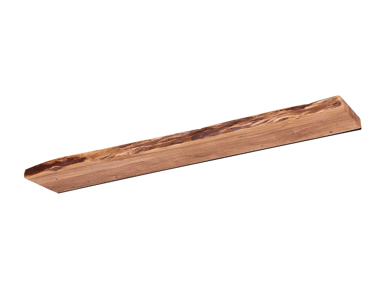 Wandplank 120 edge - Acaciahout - Bruin