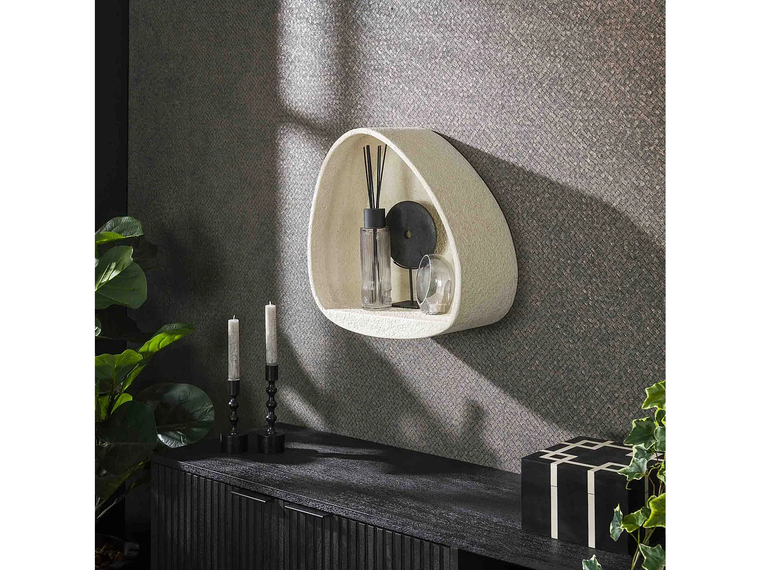 Wandschap Stone Driehoek - Marmer Composiet