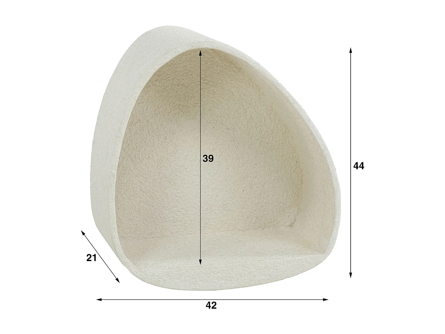 Wandschap Stone Driehoek - Marmer Composiet