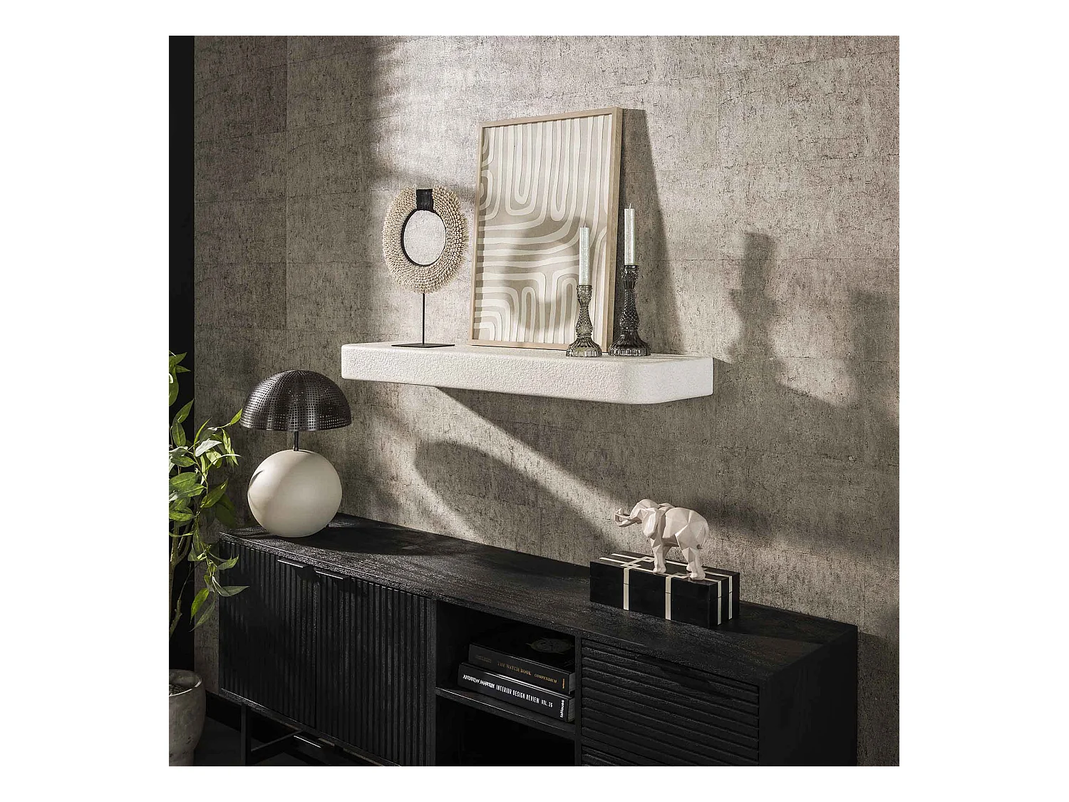 Wandplank Stone 100cm - Marmer Composiet