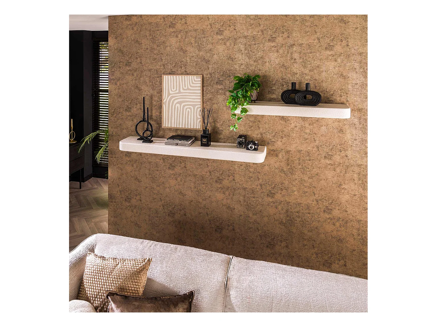 Wandplank Stone 100cm - Marmer Composiet