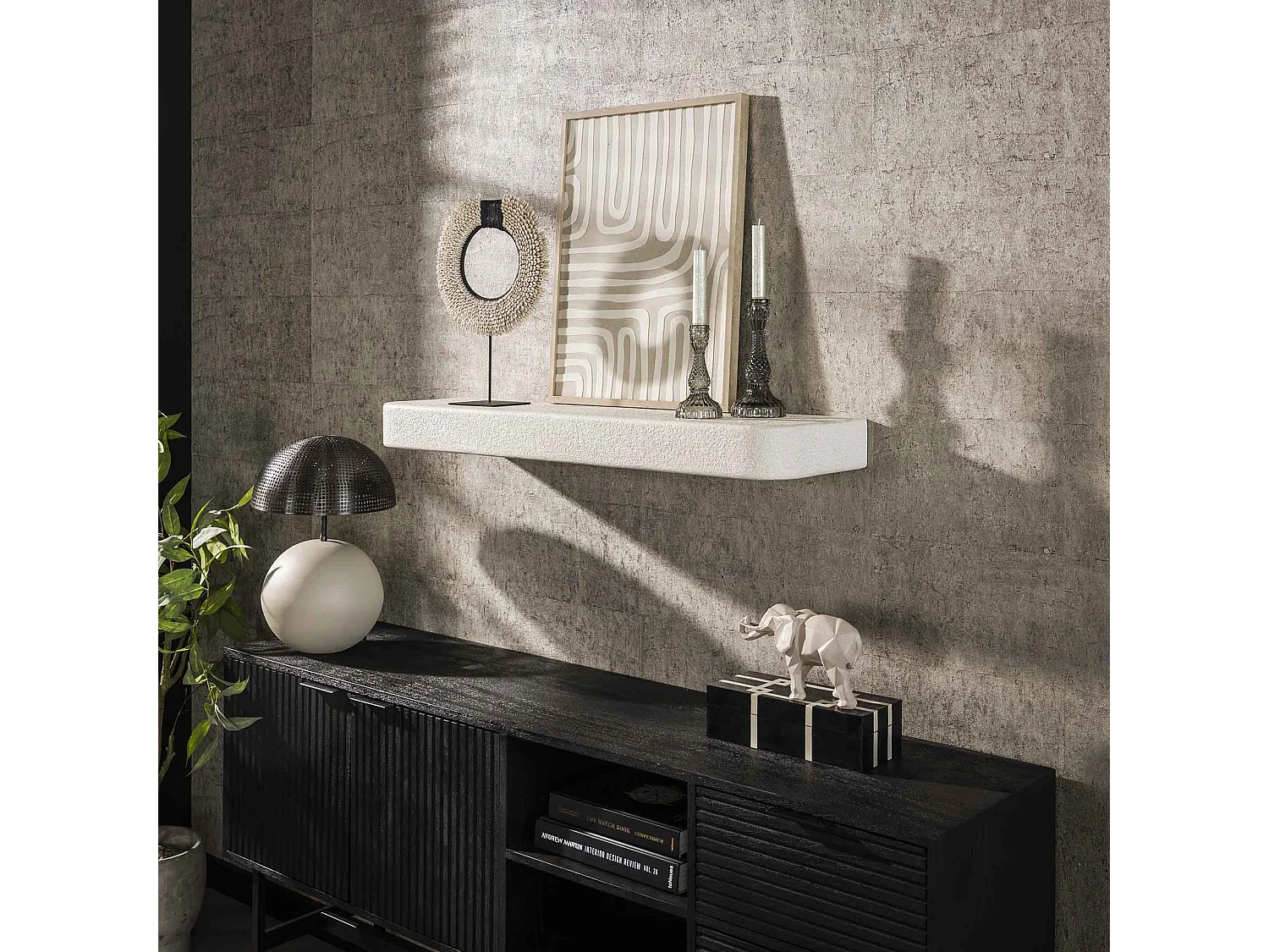 Wandplank Stone 100cm - Marmer Composiet