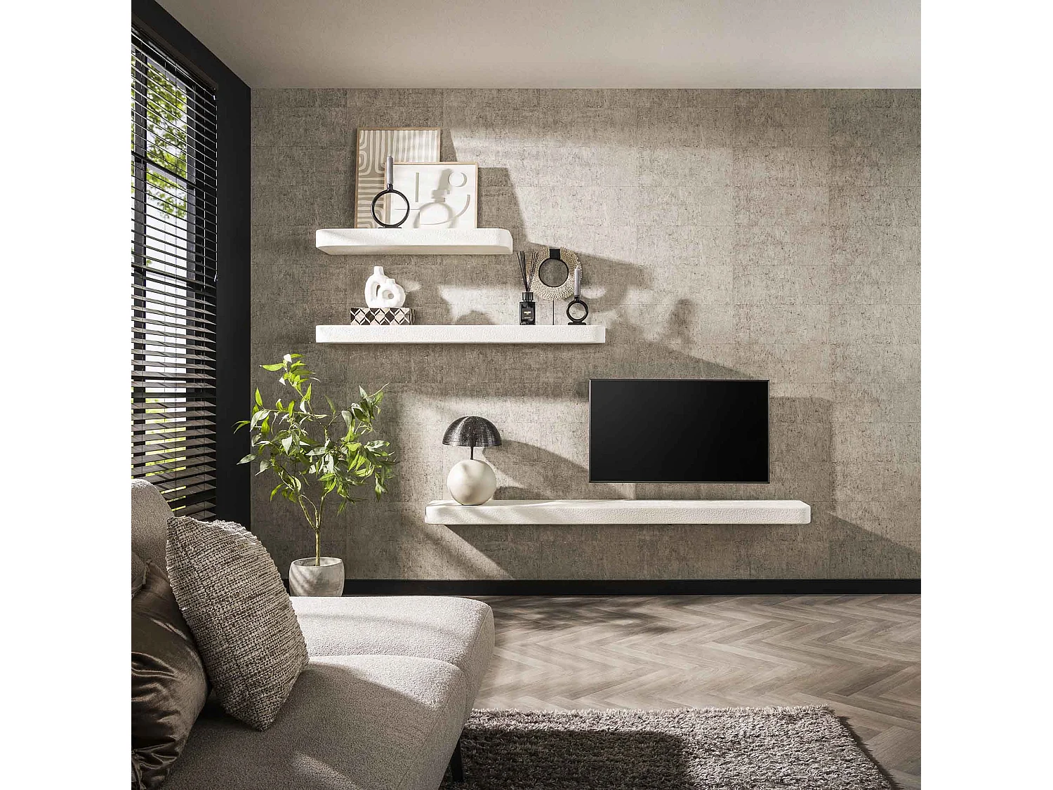 Wandplank Stone 100cm - Marmer Composiet