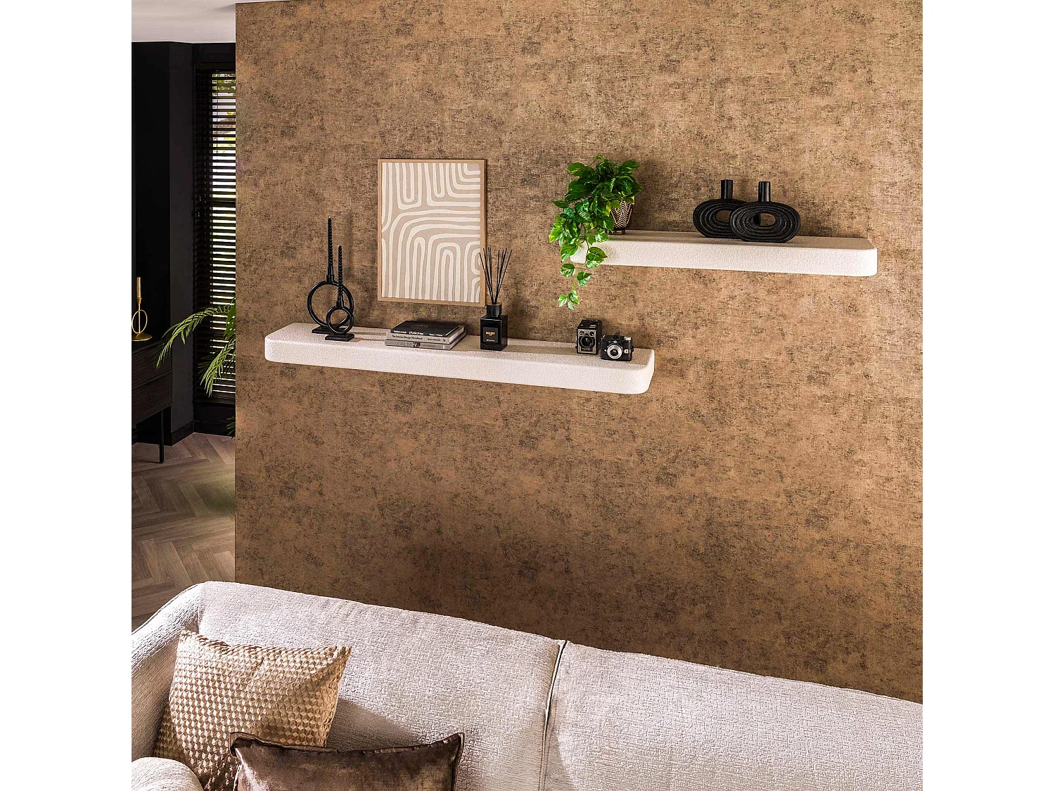 Wandplank Stone 100cm - Marmer Composiet