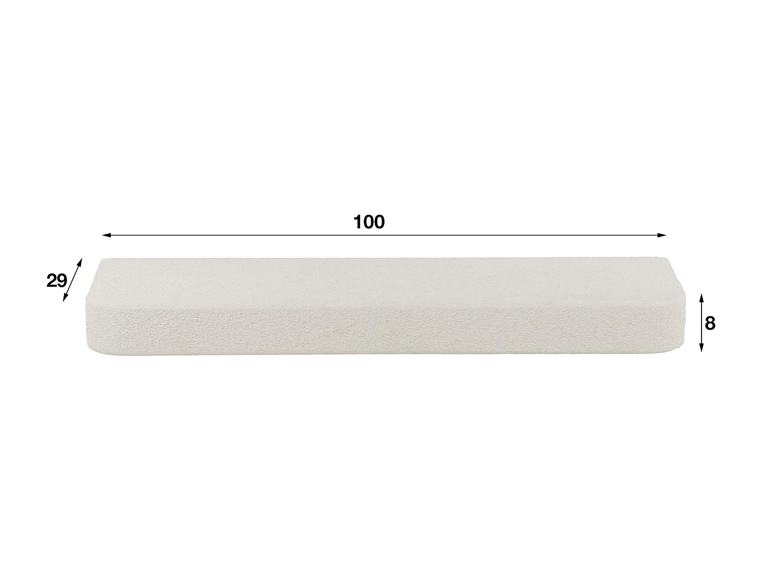 Wandplank Stone 100cm - Marmer Composiet