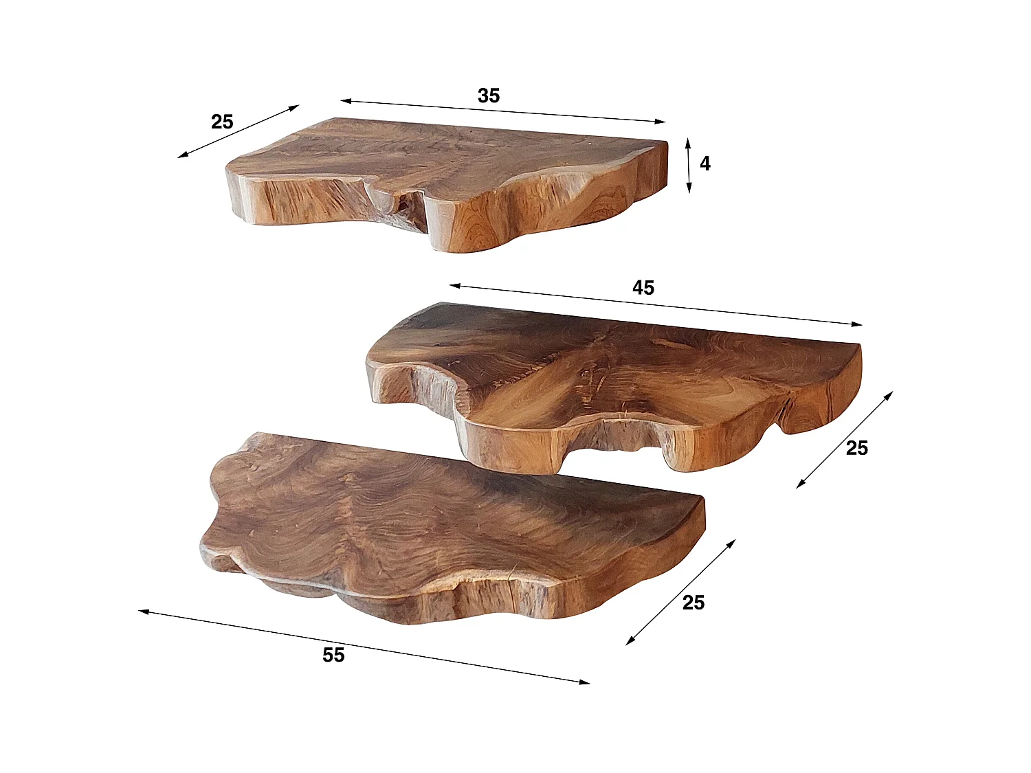 Wandschap Natural Line - Set van 3