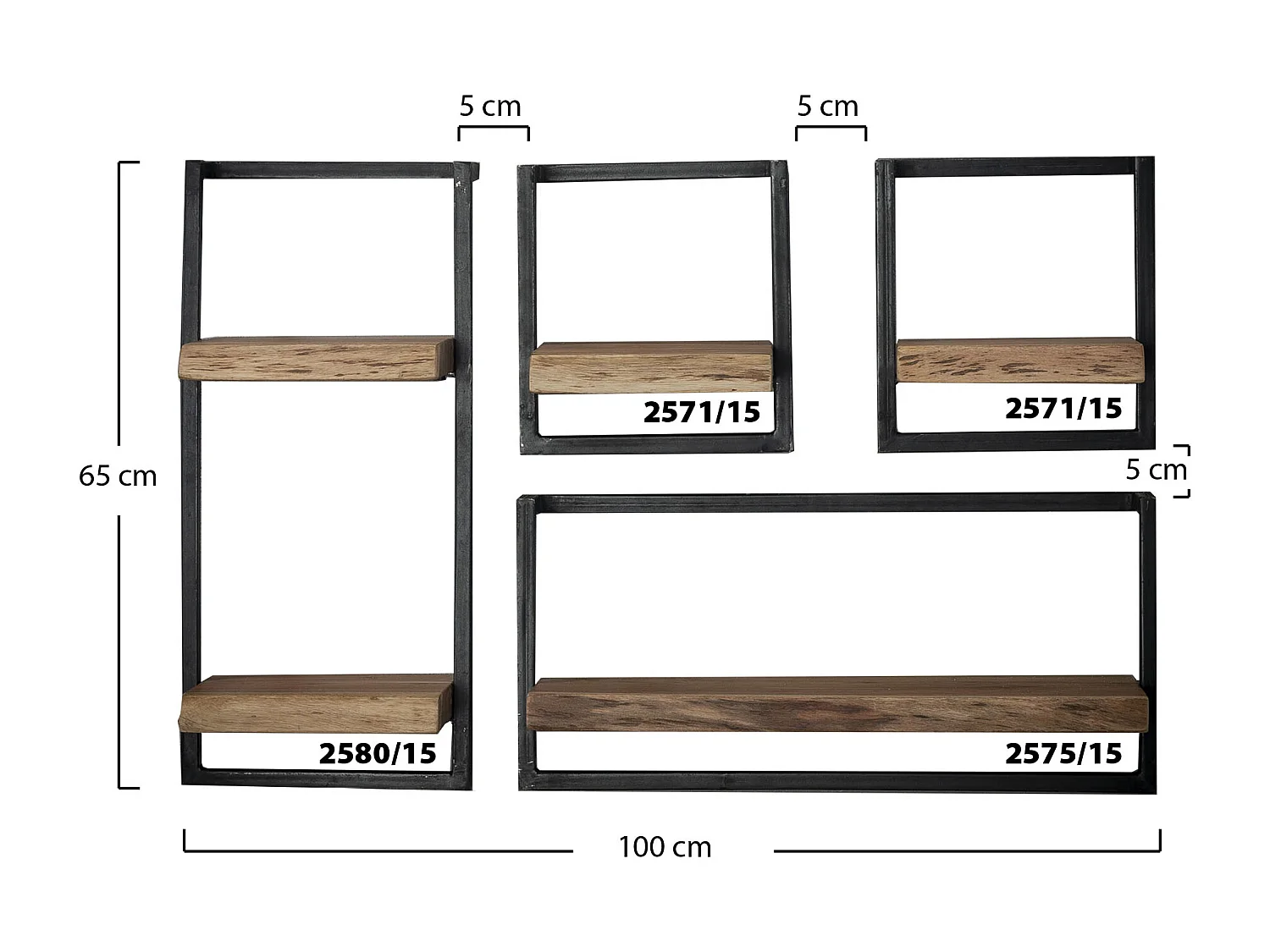 Wandplank Edge - 30cm - Acaciahout