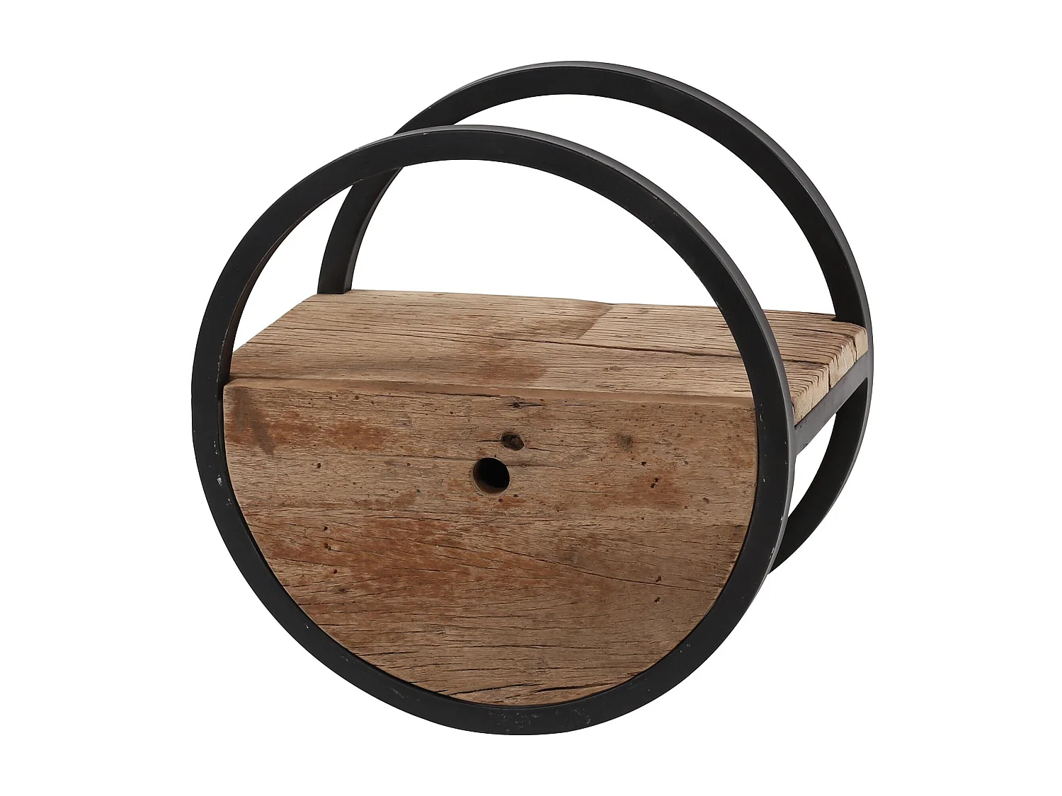 Wandschap Circular - Ø40 - Met Lade - Hout
