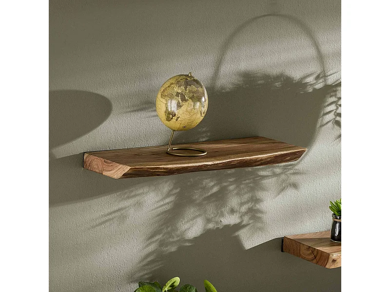 Wandplank Edge - 60cm Breed - Bruin - Acaciahout