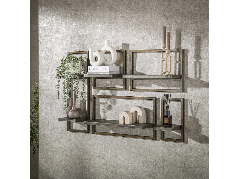 Wandschap Ferro - Brons Antiek - Set van 5