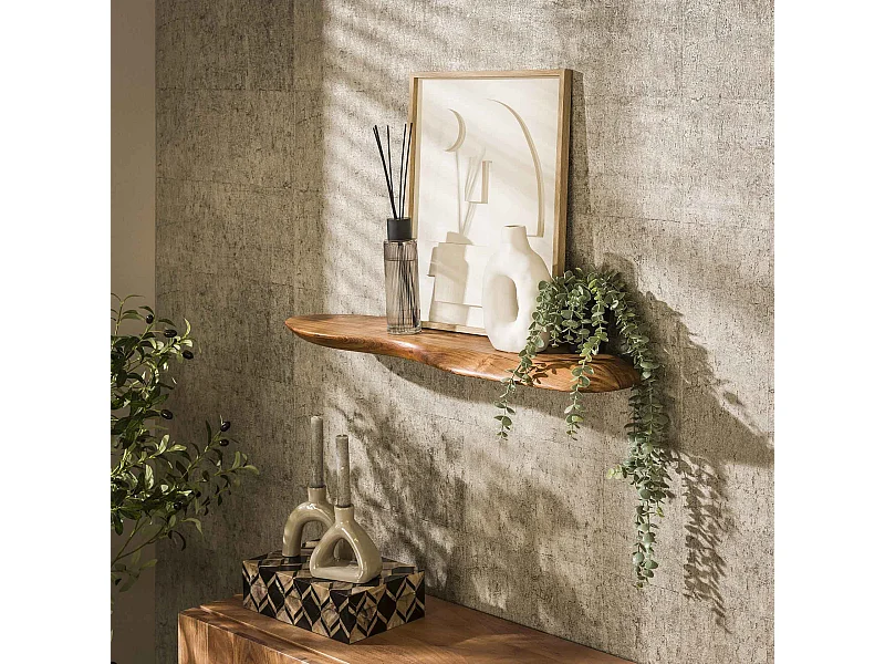 Wandplank 90cm Organic - Massief Acacia Naturel